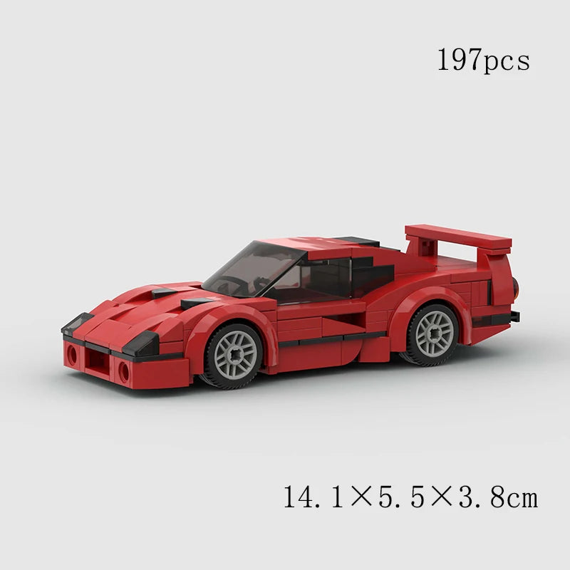 MOC Speed Racing Car City Sports Model Building Blocks DIY Brick Classic Rally Super Racer Vehicles Christmas gift Technical Toy