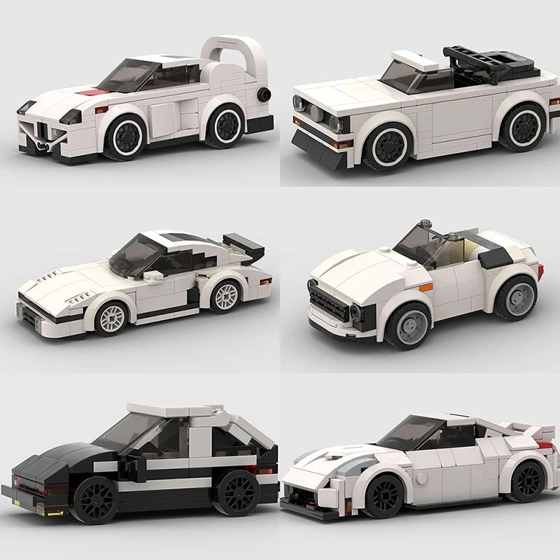 MOC Speed Racing Car City Sports Model Building Blocks DIY Brick Classic Rally Super Racer Vehicles Christmas gift Technical Toy