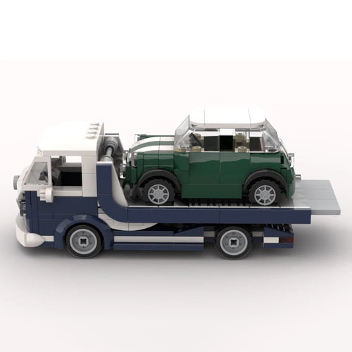 Bricklink Technical Car 10220 VW T1 Trailer Fit Mini Scale Tow Truck 6 Studs Wide Vehicles Sets Building Blocks Kid Toys Gift