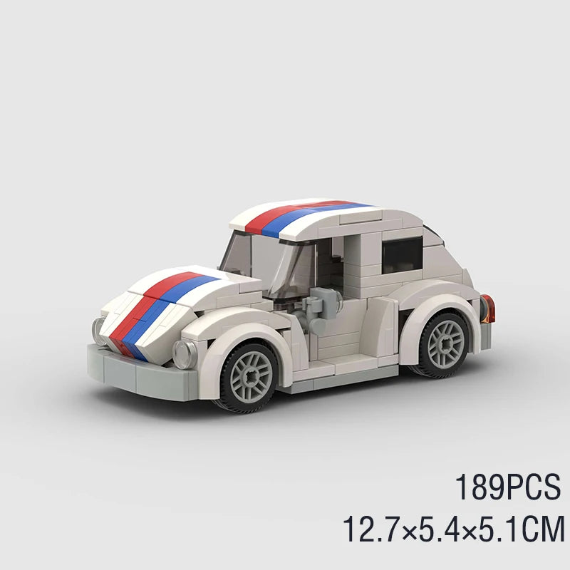 MOC Speed Racing Car City Sports Model Building Blocks DIY Brick Classic Rally Super Racer Vehicles Christmas gift Technical Toy