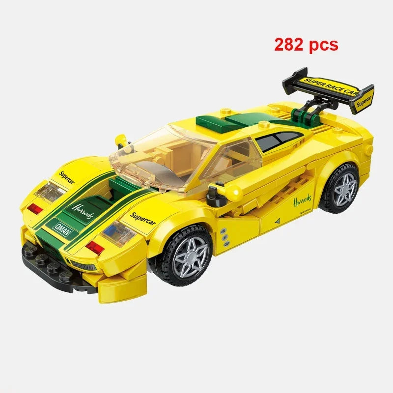 Technical Car City Speed  Racing Car Building Blocks Sports Car Garage Carro Rennau Voiture MOC Creative Vehicle Toys