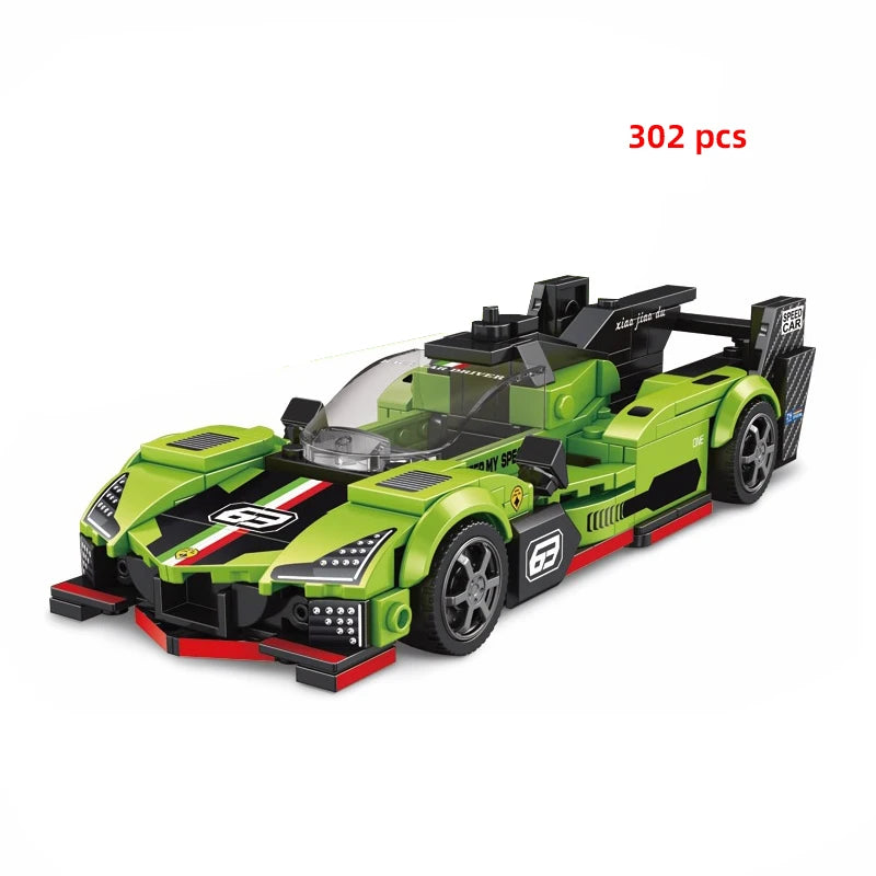 Technical Car City Speed  Racing Car Building Blocks Sports Car Garage Carro Rennau Voiture MOC Creative Vehicle Toys