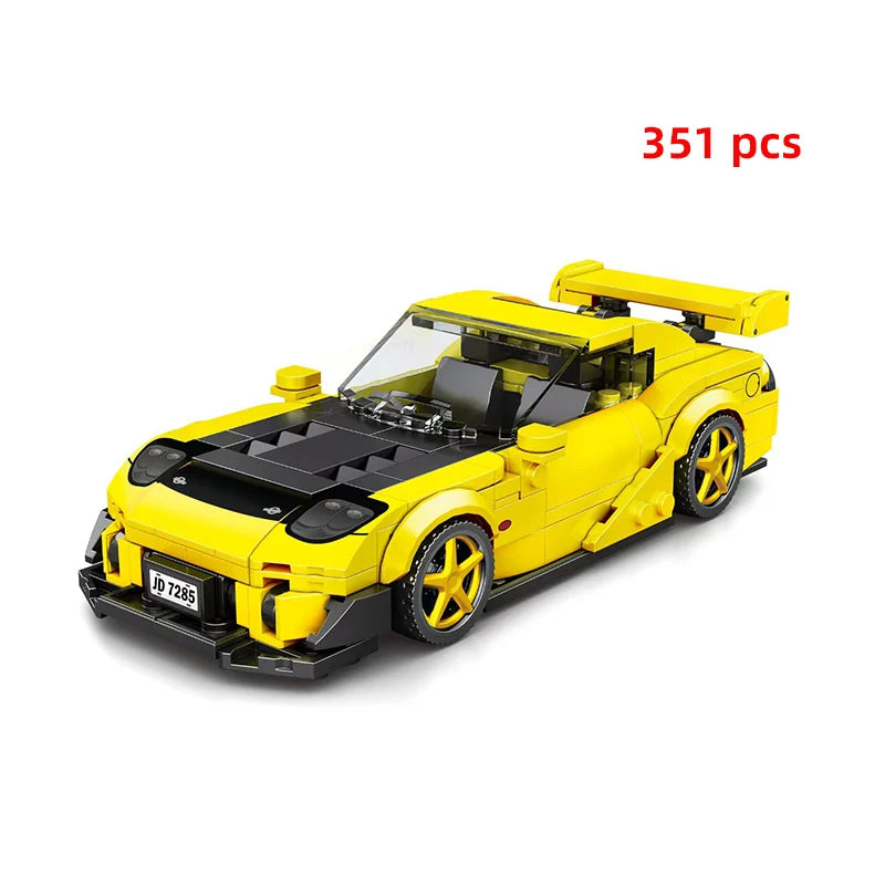 Technical Car City Speed  Racing Car Building Blocks Sports Car Garage Carro Rennau Voiture MOC Creative Vehicle Toys