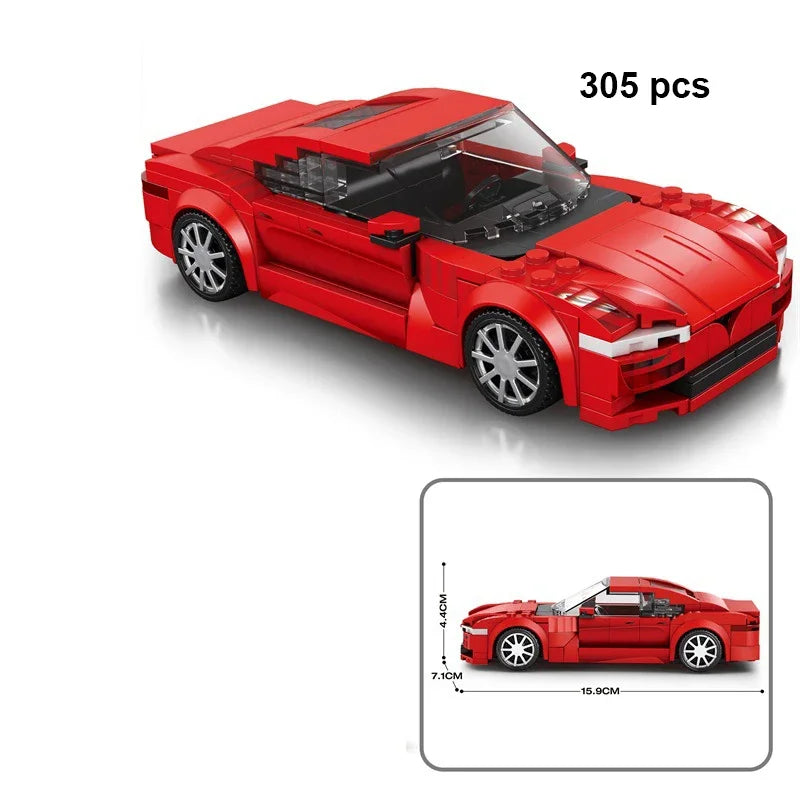 Technical Car City Speed  Racing Car Building Blocks Sports Car Garage Carro Rennau Voiture MOC Creative Vehicle Toys